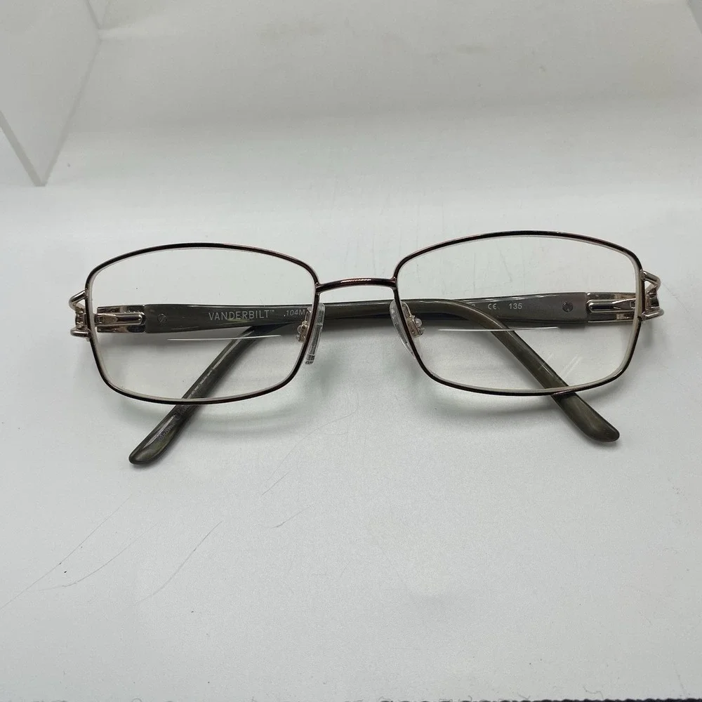 Zyloware Eyeglasses FRAMES ONLY Vanderbilt 104M Full Rim 135 Rose Gold 228